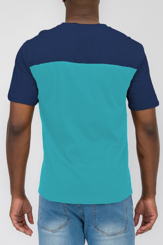 COLOR BLOCK SHORT SLEEVE TSHIRT